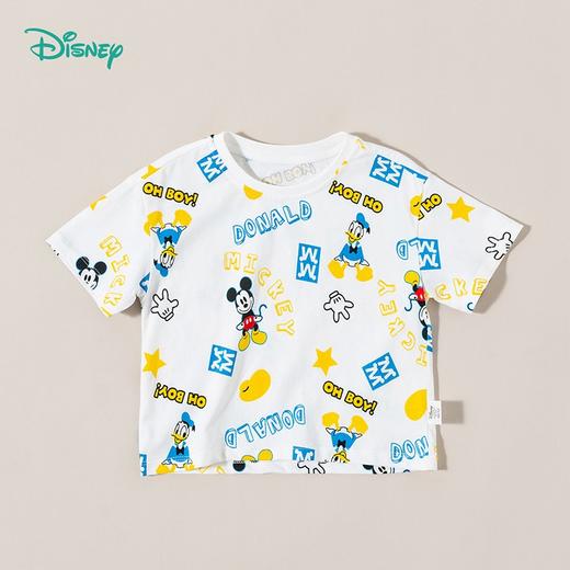 【唐老鸭90周年】迪士尼童装夏季新品儿童短袖印花时尚男童上衣宝宝外出服 商品图2