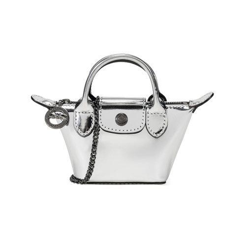 Longchamp/珑骧 2021款 女士LE PLIAGE系列迷你款金属质感聚酰胺帆布手提单肩斜挎包零钱包饺子包 10099 HTE 商品图0