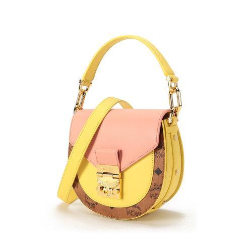 【国内现货】MCM/MCM 2021款 女士皮革拼接Patricia Visetos迷你款手提单肩斜挎包 MWSBSPA02 商品图1