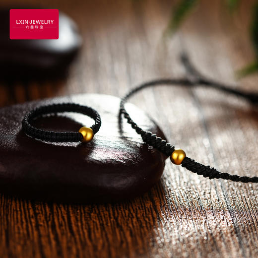 六鑫珠宝 黄金足金999小金珠戒指/手链 网红系列 送人自带都合适 商品图0