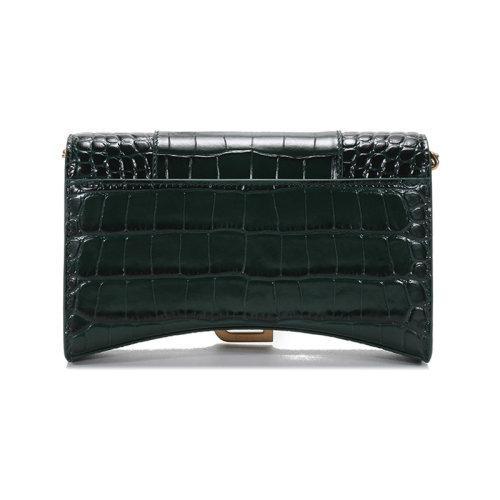 【国内现货】Balenciaga/巴黎世家 2021款 女士迷你款XS号牛皮Hourglass仿古做旧单肩斜挎包链条包沙漏包 656050 1LRGM 商品图7