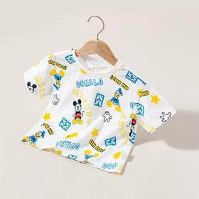 【唐老鸭90周年】迪士尼童装夏季新品儿童短袖印花时尚男童上衣宝宝外出服