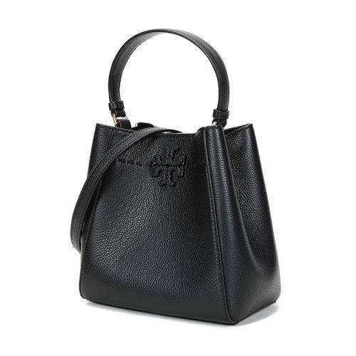 【现货秒发】Tory Burch/汤丽柏琦 女士MCGRAW系列小号皮革手提单肩斜挎包水桶包 74956 商品图1