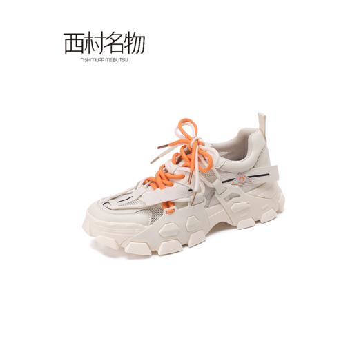 西村名物小香风老爹鞋女2022春新款商场同款运动休闲透气板鞋X22AM10121 商品图4