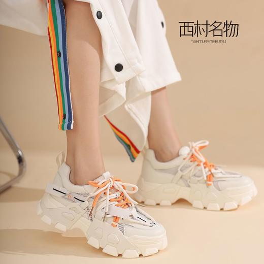 西村名物小香风老爹鞋女2022春新款商场同款运动休闲透气板鞋X22AM10121 商品图2