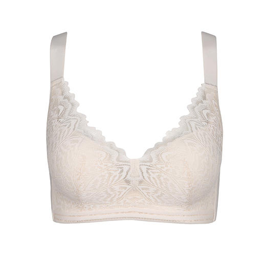 都市丽人B杯常规内衣聚拢升杯薄蕾丝三排扣树脂胶圈3/4杯常规文胸LB22E6 商品图4