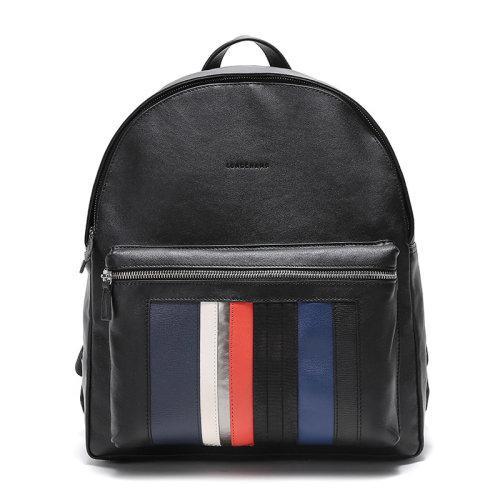 Longchamp/珑骧男士PARISIS系列多色条纹皮革/皮质双肩包1387126 商品图0