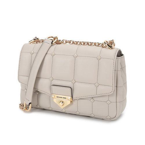 【高圆圆同款】Michael Kors/迈克·科尔斯 2021款 MK女包 SOHO系列羊皮铆钉装饰手提单肩斜挎包 30S1G1SL3L 商品图1