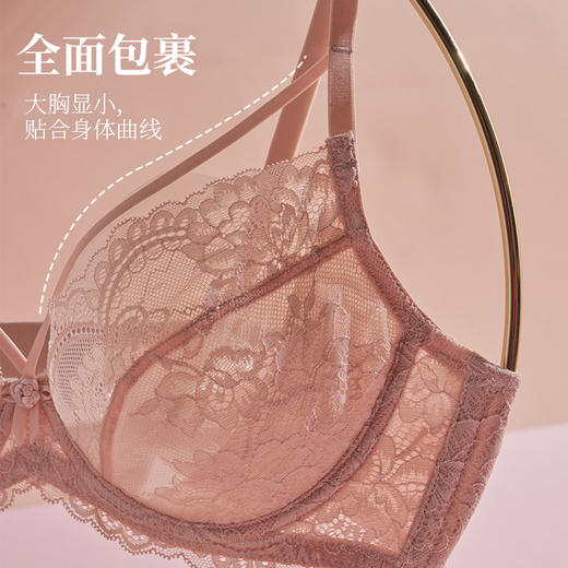 夏娃的诱惑极光组内衣女夏季薄款软钢圈超薄蕾丝文胸上托性感纯欲风bra 商品图3