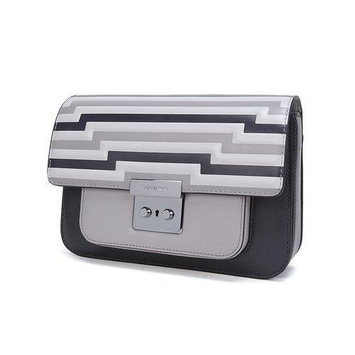 【现货秒发】MichaelKors/迈克·科尔斯MK女包SLOANEDITOR系列条纹图案皮质大号单肩包30F8TS9L9X 商品图1