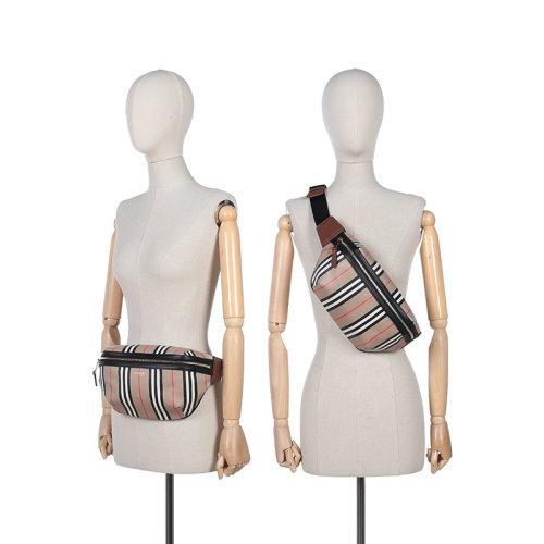 BURBERRY/博柏利 男女通用款环保帆布胸包斜挎包腰包 80268381 商品图4