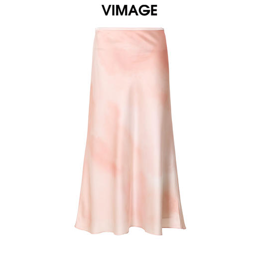 VIMAGE纬漫纪夏季新款时尚复古油墨印花半身裙女裙V1706313 商品图5
