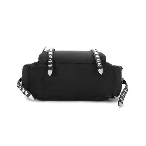 【国内现货】PRADA/普拉达 2021款 女士织物铆钉装饰单肩斜挎包 1BD118 2BYB 商品图3