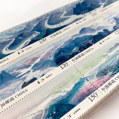 祖国江山版票系列一套3枚， 长江 黄河 长城  小版 邮票 商品图5