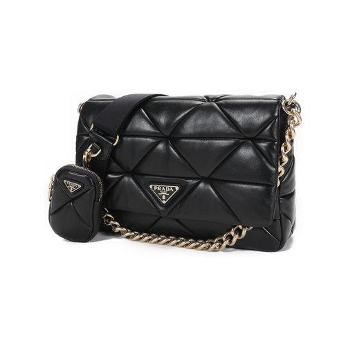 PRADA/普拉达 女士System系列羊皮革手提单肩斜挎包带挂饰零钱包 1BD291 2DMO 商品图1