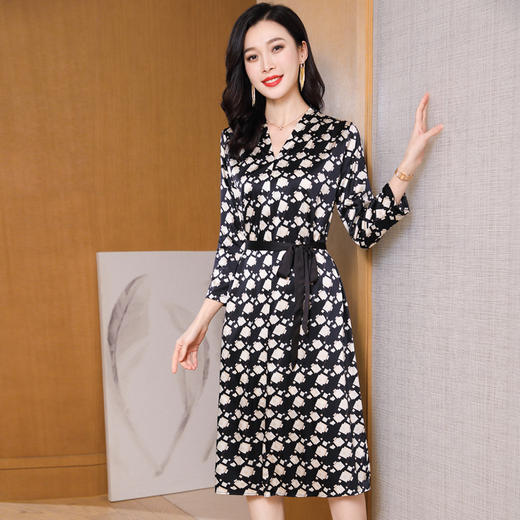 ASE-2355韩版印花气质时尚女士连衣裙 商品图1