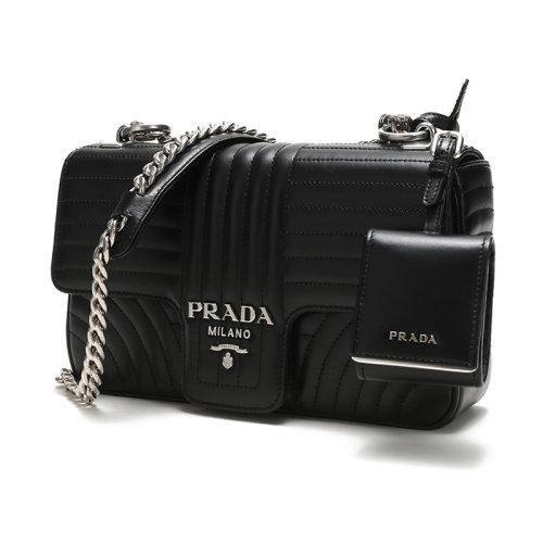 【国内现货】PRADA/普拉达 单肩包女士Diagramme系列皮质中号手提包1BD1082D91 商品图1