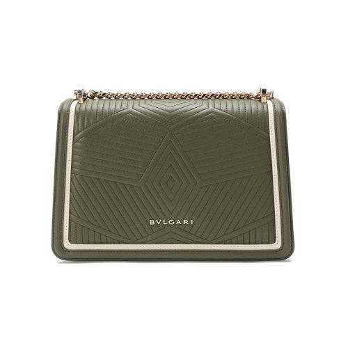 【国内现货】BVLGARI/宝格丽 女士SERPENTI DIAMOND BLAST系列皮质蛇头扣绗缝手提单肩斜挎包 289731 商品图2