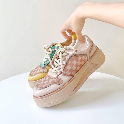 女士头层牛皮+网面透气复古休闲鞋(羊皮内里） 商品图9