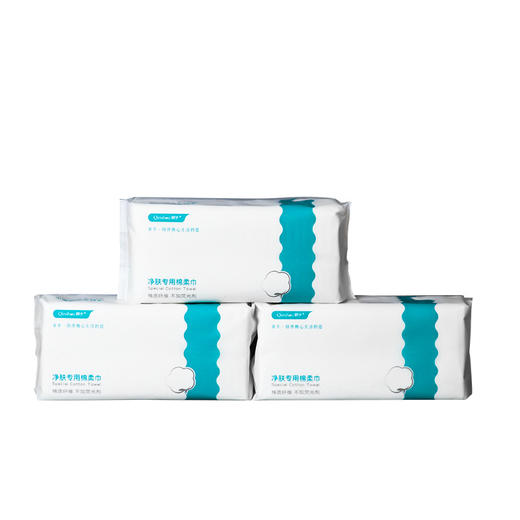 亲手  一次性抽取式平纹洗脸巾 无纺布净肤专业棉柔巾 100抽*5包 商品图4