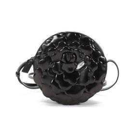 【国内现货】Valentino/华伦天奴 2021款 女士羊皮革玫瑰花瓣圆形单肩斜挎包 VW2B0I32JBZ