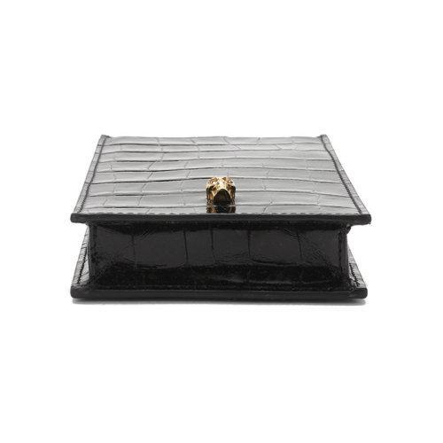 AlexanderMcQueen/亚历山大麦昆 女士牛皮革骷髅头单肩斜挎包链条包手机包 632035 1JMFG 商品图3