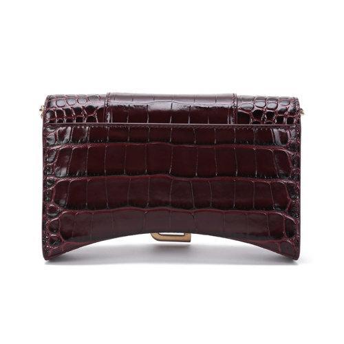 【国内现货】Balenciaga/巴黎世家 2021款 女士迷你款XS号牛皮Hourglass仿古做旧单肩斜挎包链条包沙漏包 656050 1LRGM 商品图12