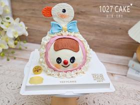 1027CAKE | 翻糖装饰 立体蛋糕 小女孩 加油鸭！