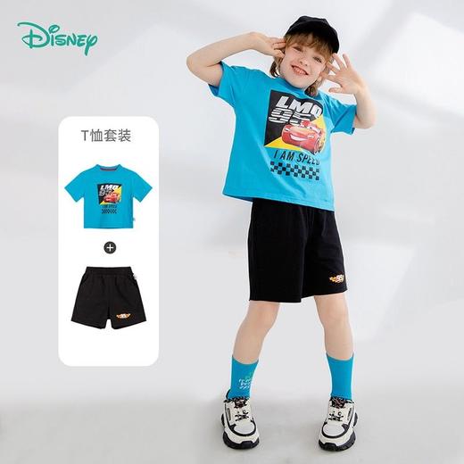 迪士尼童装 男童短袖t恤套装夏装新款儿童运动休闲两件套 商品图2