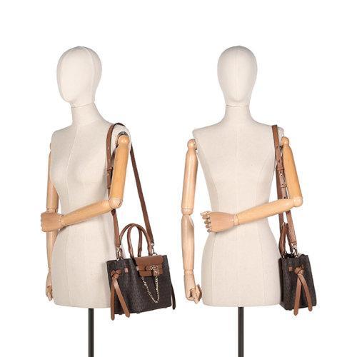 Michael Kors/迈克·科尔斯【22春夏新款】女士HAMILTON LEGACY系列人造革/牛皮革小号手提单肩斜挎包老花图案 30F1G9HS5B 商品图4