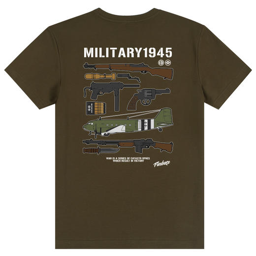 2022FB战术军风系列MILITARY1945图案印花军迷户外休闲T恤夏装汗T NMT-1818 商品图2