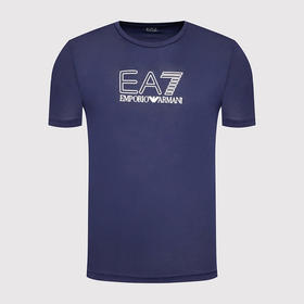 EMPORIO ARMANI EA7 阿玛尼 男士圆领短袖T恤 藏蓝 3LPT81 PJM9Z 1554