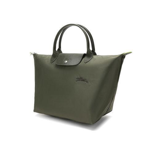 Longchamp/珑骧 2021款 女士LE PLIAGE GREEN系列中号织物短柄可折叠手提包饺子包 1623 919 商品图6