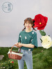 ZIHAN紫涵修身浅色牛仔裤不规则开叉喇叭裤女2022夏季新款花朵珍珠链条Z2Z03BS183 商品缩略图3