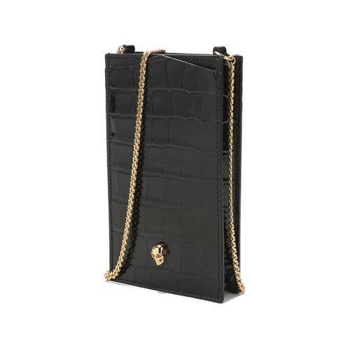 AlexanderMcQueen/亚历山大麦昆 女士牛皮革骷髅头单肩斜挎包链条包手机包 632035 1JMFG 商品图1