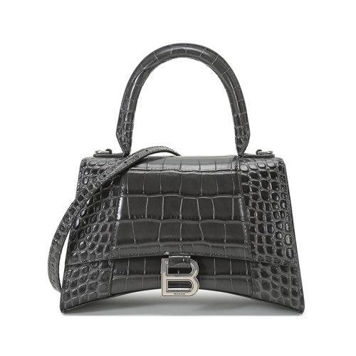 【国内现货】Balenciaga/巴黎世家 2021款 女士牛皮革Hourglass手提单肩斜挎包沙漏包小号 593546 1LR6Y 商品图5