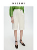 HIDEMI 两粒扣纤维显瘦西裤中短裤 奶茶色/白色 商品缩略图6
