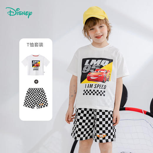 迪士尼童装 男童短袖t恤套装夏装新款儿童运动休闲两件套 商品图1