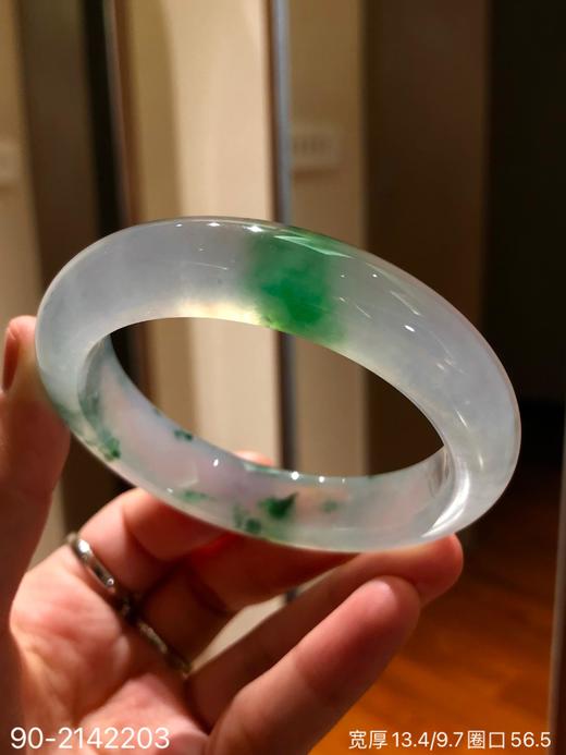 高冰飘花手镯【90-2142203】圈口56.5～具体价格微信咨询 商品图2