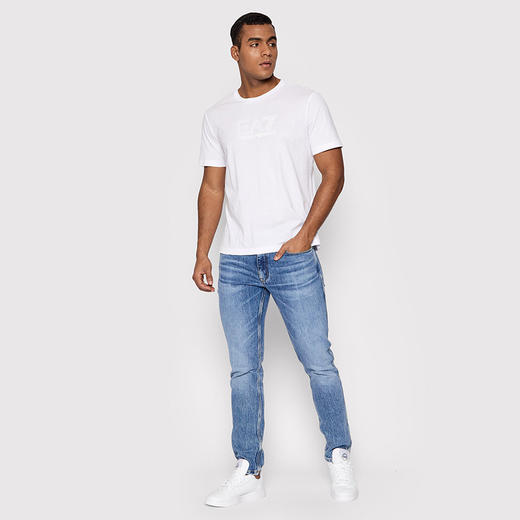 EMPORIO ARMANI EA7 阿玛尼 男士圆领短袖T恤 白色 3LPT81 PJM9Z 1100 商品图3