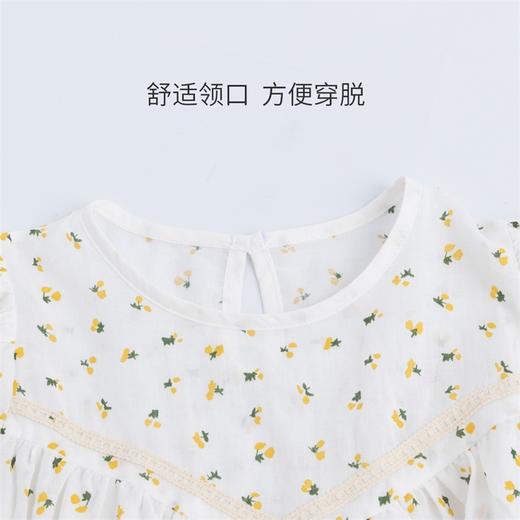 贝贝怡夏季童装小清新印花女童短袖洋气时尚上衣宝宝外出服 商品图7