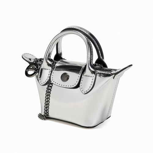 Longchamp/珑骧 2021款 女士LE PLIAGE系列迷你款金属质感聚酰胺帆布手提单肩斜挎包零钱包饺子包 10099 HTE 商品图1