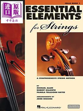 【中商原版】Essential Elements for Strings Book 1 with Eei: Cello [With CD and DVD] 进口艺术 大提琴方法书