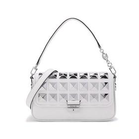 Michael Kors/迈克·科尔斯【22春夏新款】女士BRADSHAW系列皮革铆钉装饰手提单肩斜挎包腋下包小号 30H1S2BL0L