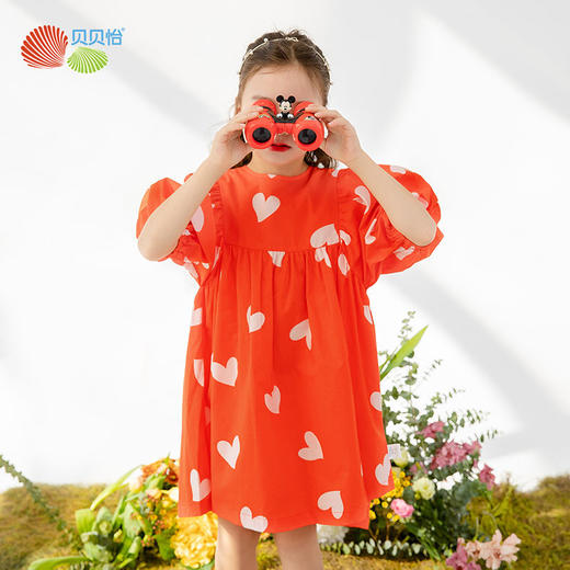 贝贝怡新款短袖连衣裙公主风爆款时尚甜美可爱儿童裙子短袖公主裙 商品图1
