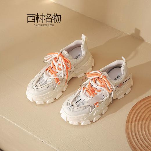 西村名物小香风老爹鞋女2022春新款商场同款运动休闲透气板鞋X22AM10121 商品图0