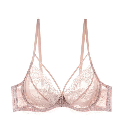 夏娃的诱惑极光组内衣女夏季薄款软钢圈超薄蕾丝文胸上托性感纯欲风bra 商品图4