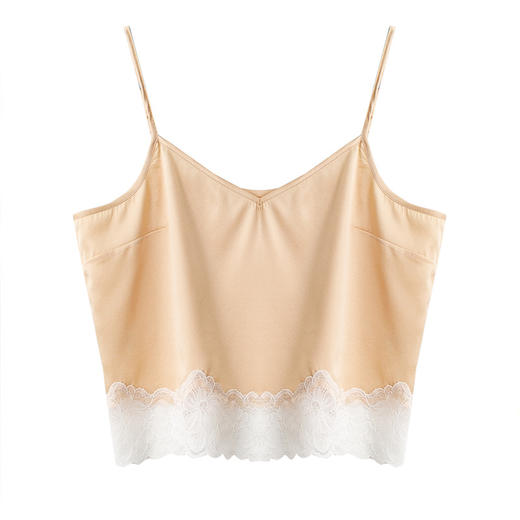 TG-TG02S107蕾丝性感桑蚕丝女吊带放走光抹胸透气真丝内衣诱惑内搭 商品图4