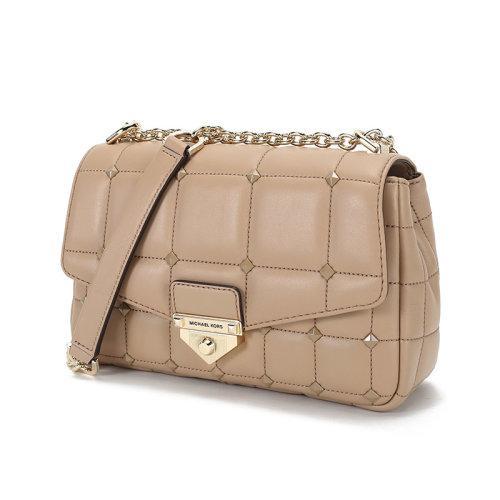 【高圆圆同款】Michael Kors/迈克·科尔斯 2021款 MK女包 SOHO系列皮革铆钉装饰手提单肩斜挎包 30T1L1SL3L 商品图1