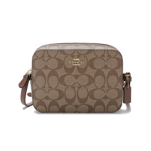 【国内现货】COACH/蔻驰 女士迷你款涂层帆布/配皮单肩斜挎包相机包 91677 商品图5